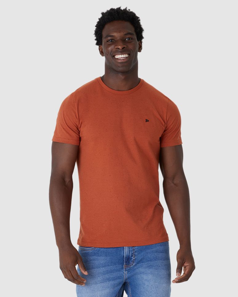 Camiseta Básica Masculina Slim Em Malha Botonê