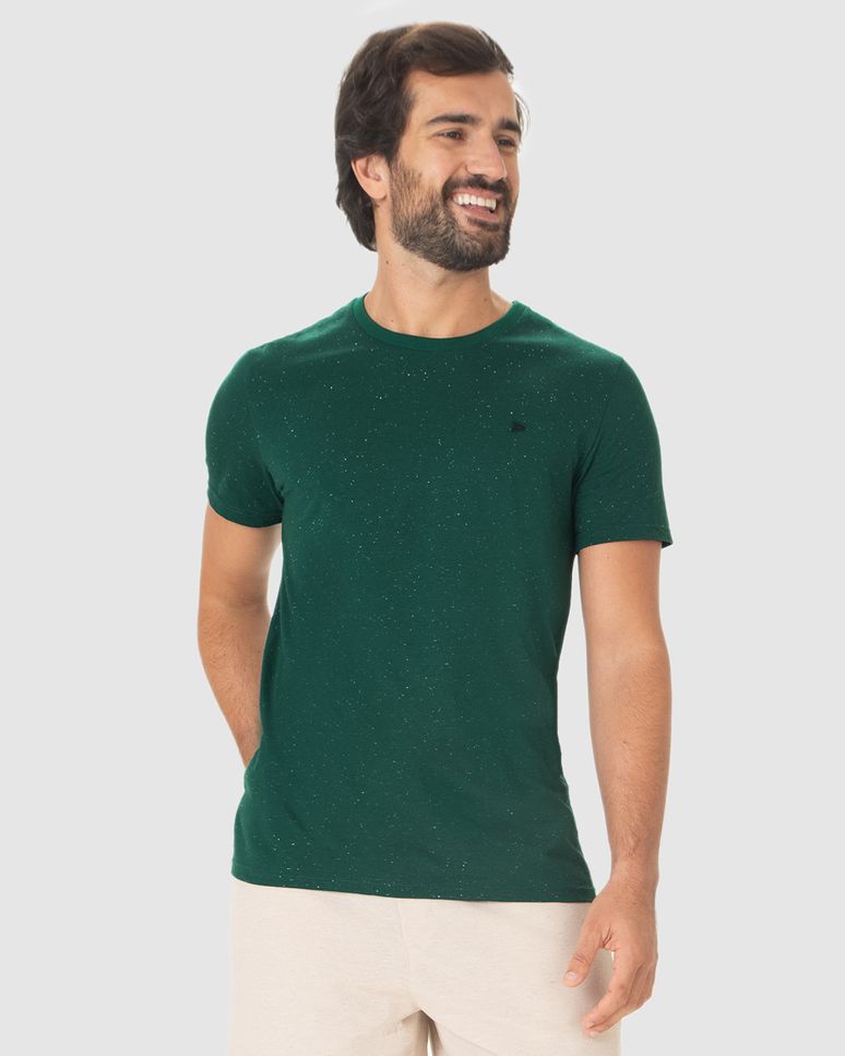 Camiseta Básica Masculina Slim Em Malha Botonê