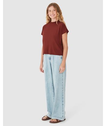 Blusa Básica Feminina Manga Curta Sem Cavas Em Malha Algodão Comfy