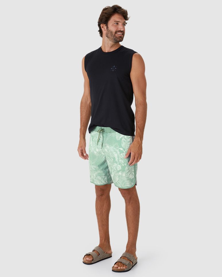 Bermuda Masculina Tradicional Cadarço Frontal Em Microfibra Com Elastano