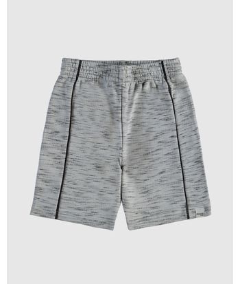 Bermuda Infantil Menino Bolso Costas Em Moletom Rajado Malwee Kids