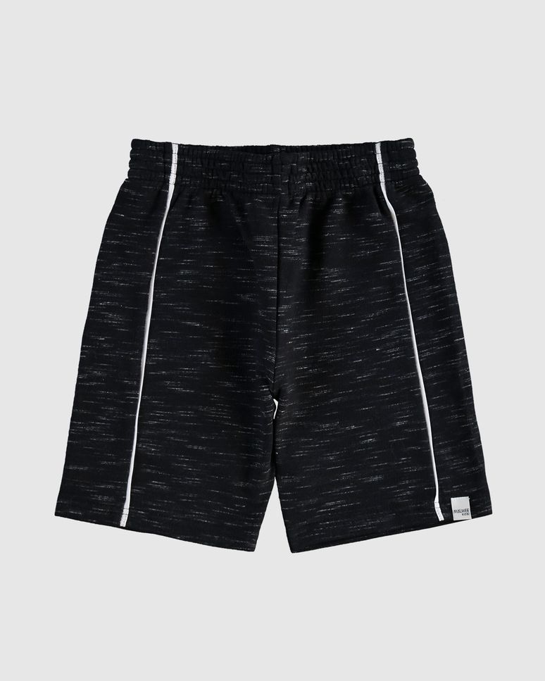 Bermuda Infantil Menino Bolso Costas Em Moletom Rajado Malwee Kids