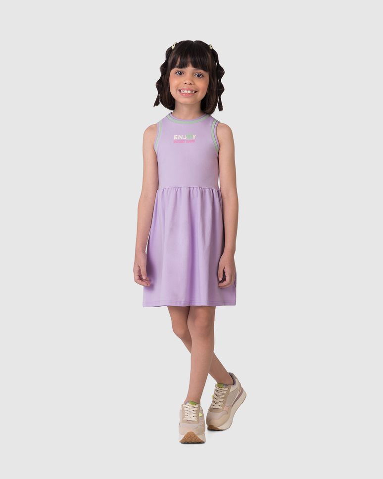 Vestido Infantil Rodado Enjoy Sweet Days Em Algodão Malwee Kids