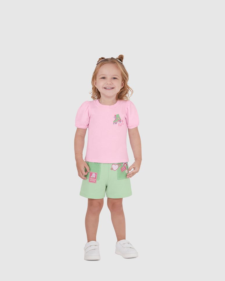 Conjunto Infantil Menina Campeã Da Diversão! Em Algodão E Moletom Malwee Kids