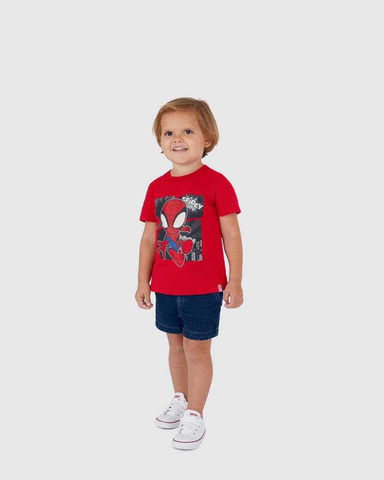 Camiseta Infantil Menino Spidey Em Algodão Malwee Kids