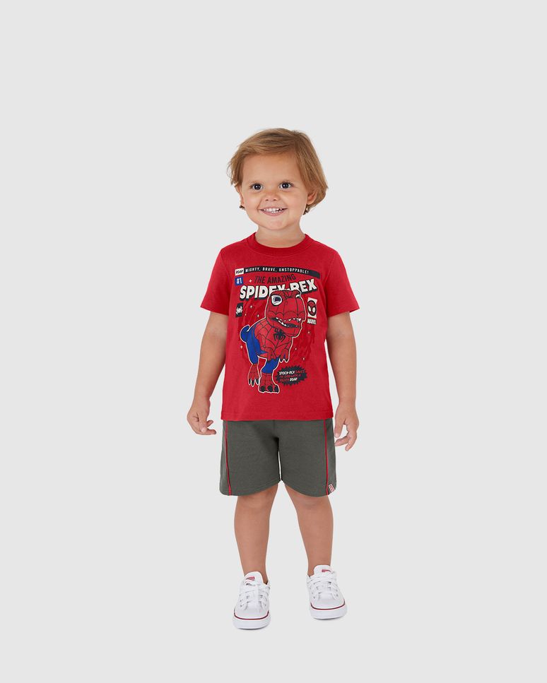 Conjunto Infantil Menino The Amazing Spidey-Rex Homem-Aranha Malwee Kids