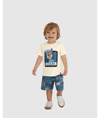 Conjunto Infantil Menino Estampa Chase Patrulha Canina Malwee Kids
