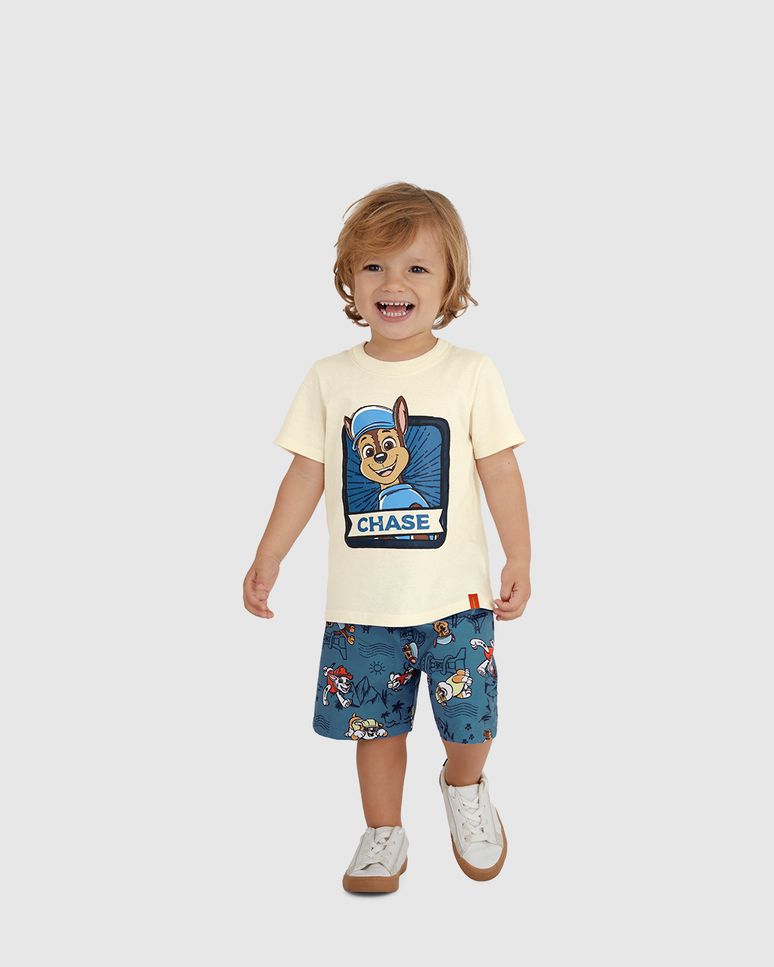 Conjunto Infantil Menino Estampa Chase Patrulha Canina Malwee Kids