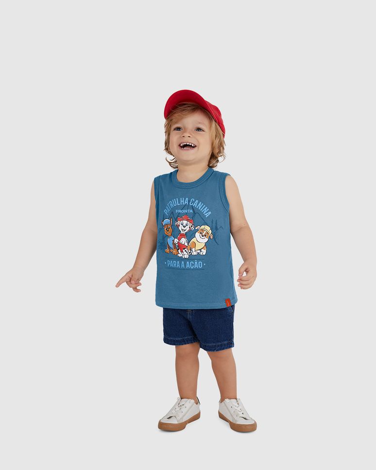Regata Infantil Menino Patrulha Canina Pronta Para A Ação Malwee Kids