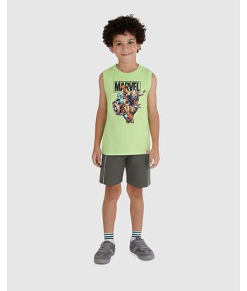 Conjunto Infantil Menino Regata Estampa Avengers Marvel Malwee Kids