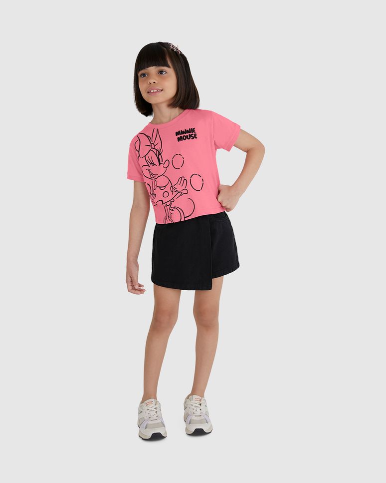 Blusa Infantil Menina Box Estampa Minnie Mouse Disney Em Algodão Malwee Kids