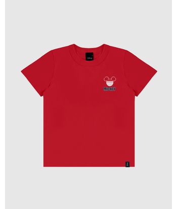 Camiseta Infantil Menino Estampa Costas Mickey Disney Em Algodão Malwee Kids