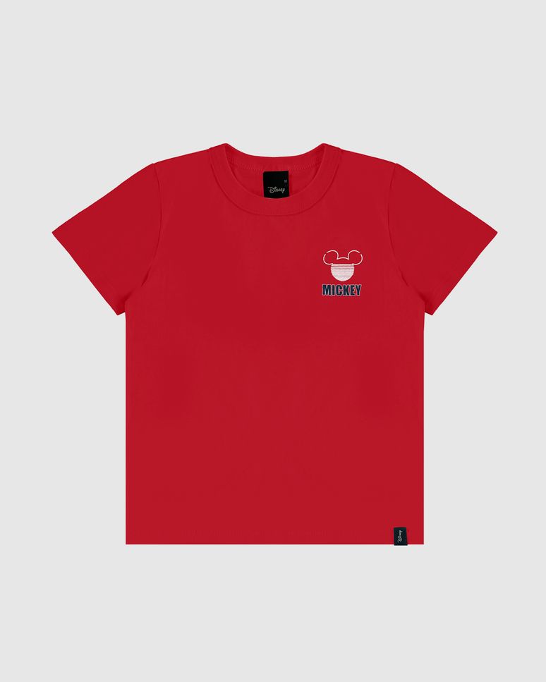 Camiseta Infantil Menino Estampa Costas Mickey Disney Em Algodão Malwee Kids