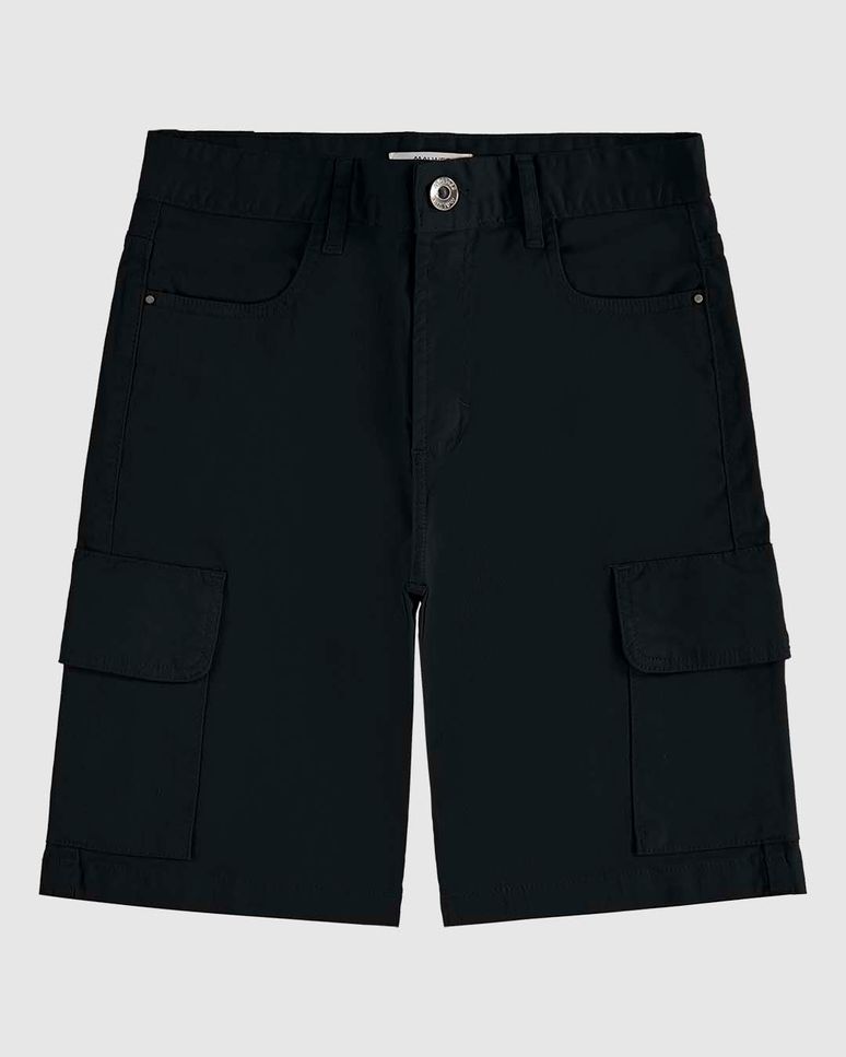 Bermuda Menino Cargo Cintura Média Em Sarja Stretch Malwee Kids