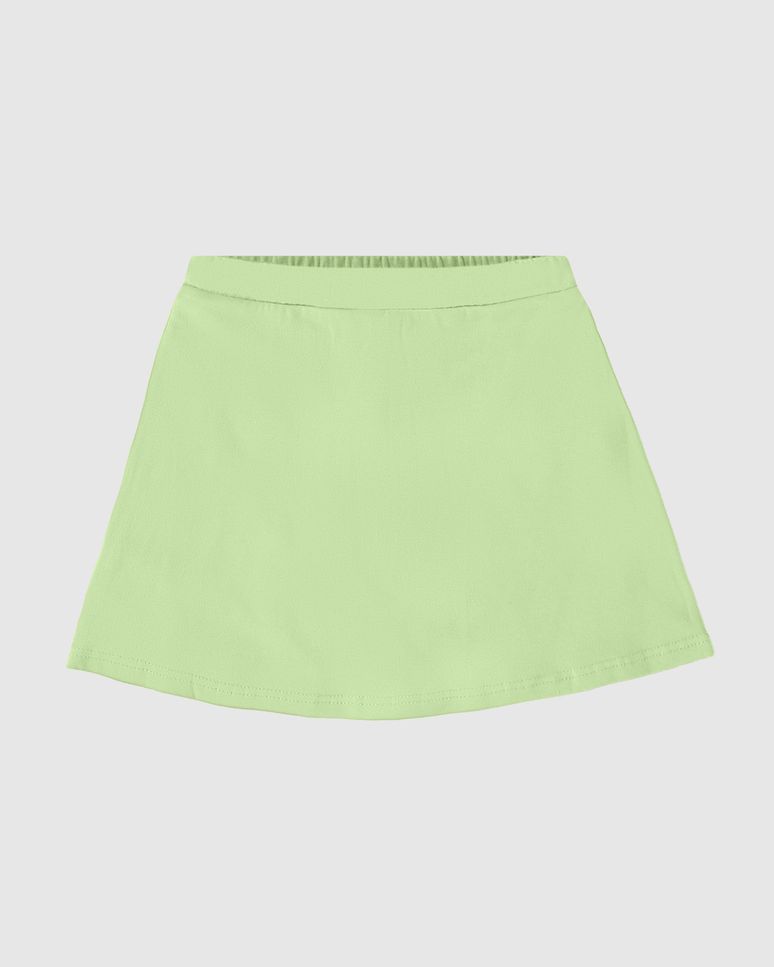 Saia Shorts Infantil Menina Cós Elástico Em Algodão Malwee Kids
