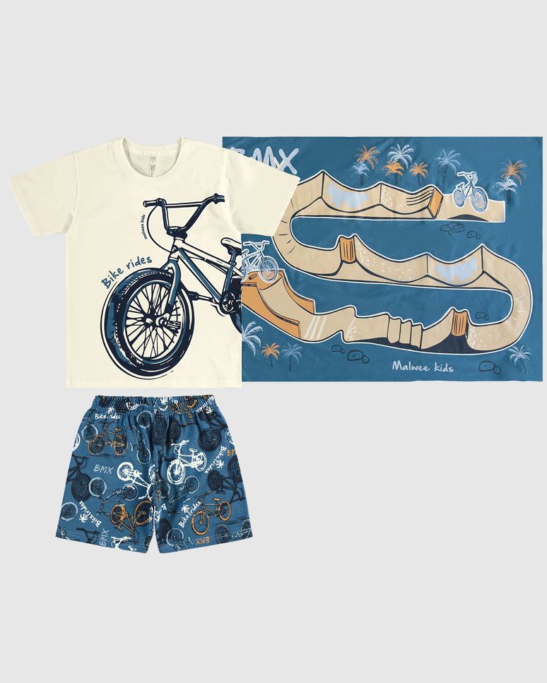 Pijama Infantil Menino Estampa Brilha No Escuro + Fronha Em Algodão Malwee Kids