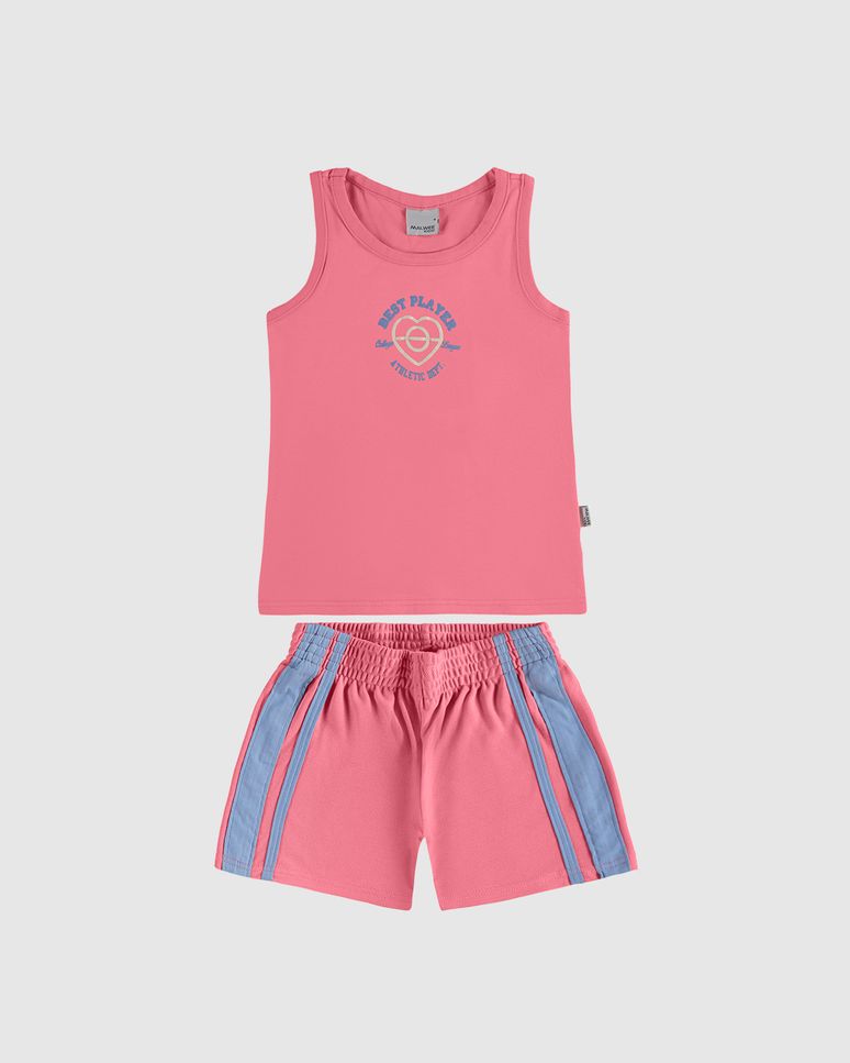 Conjunto Infantil Menina Regata Best Player E Shorts Esportivo Malwee Kids