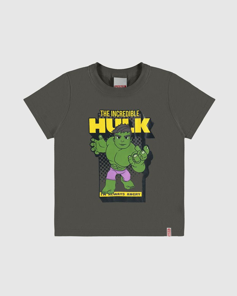 Camiseta Infantil Menino The Incredible Hulk Em Algodão Malwee Kids