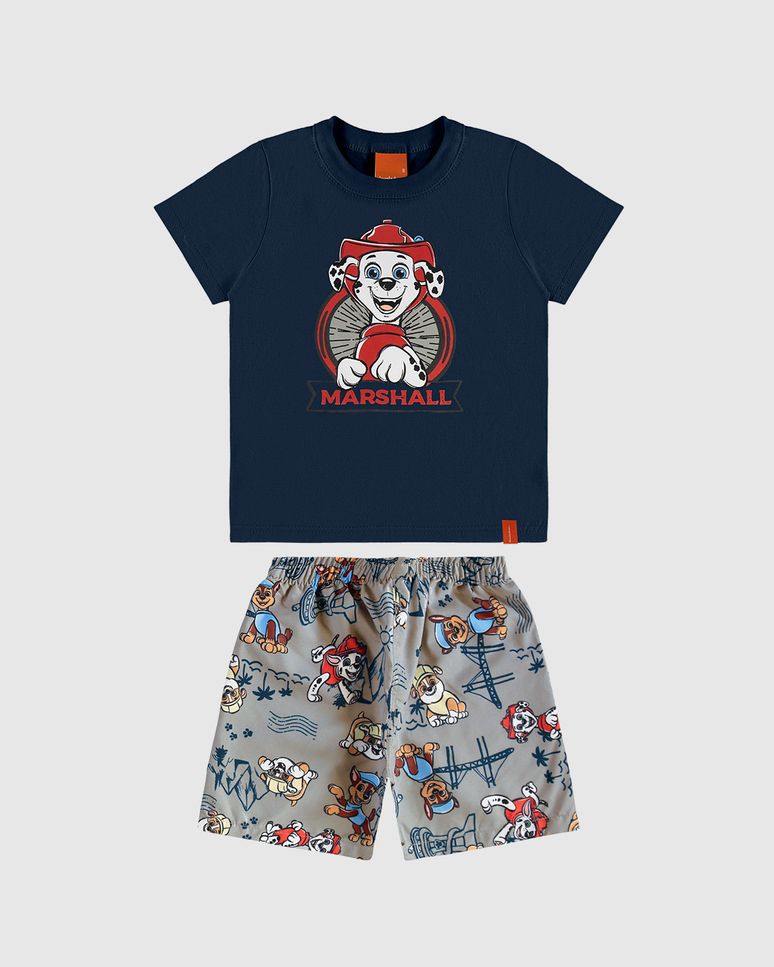 Conjunto Infantil Menino Estampa Marshall Patrulha Canina Malwee Kids