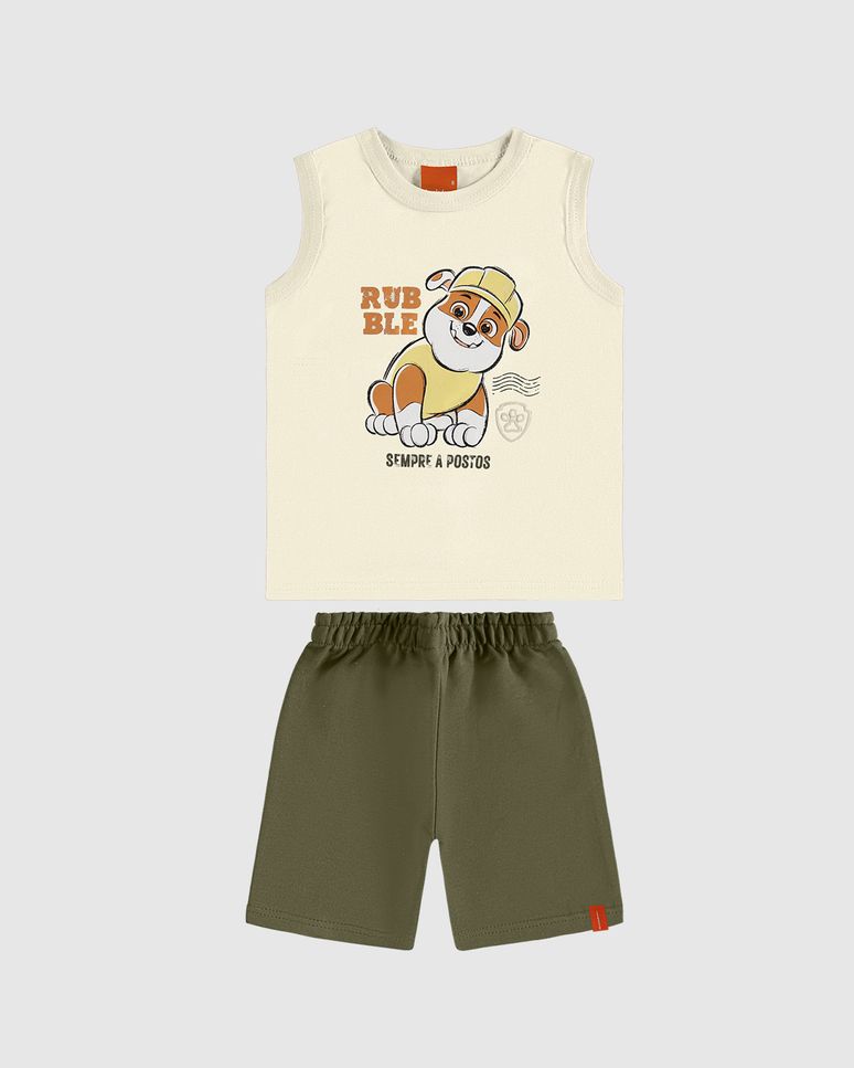 Conjunto Infantil Menino Rubble Sempre A Postos Patrulha Canina Malwee Kids