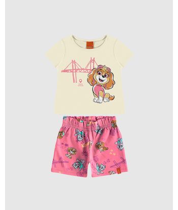Conjunto Infantil Menina É Só Latir Por Ajuda! Patruha Canina Malwee Kids