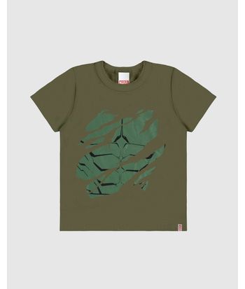 Camiseta Infantil Menino Decote Redondo Manga Curta Avengers Malwee Kids