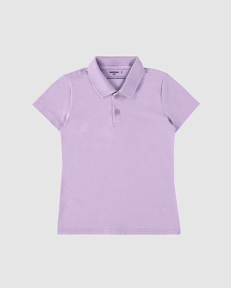 Blusa Polo Infantil Menina Em Algodão Malwee Kids