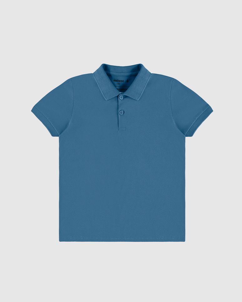 Camisa Polo Infantil Menino Peitilho Frontal Em Algodão Malwee Kids