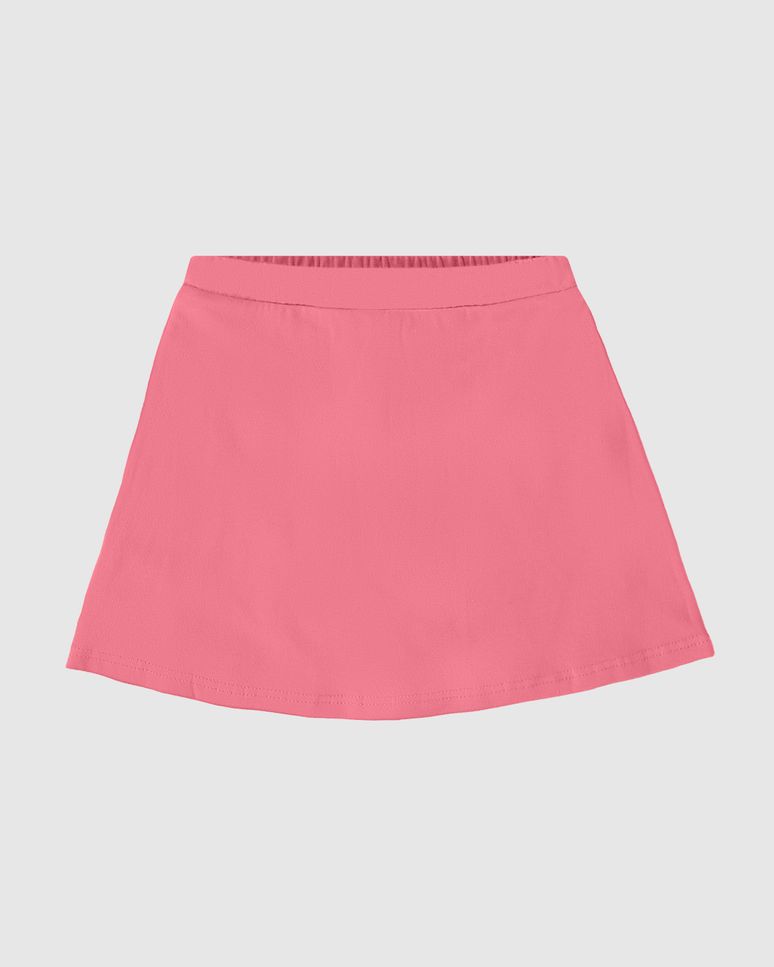 Saia Shorts Infantil Menina Cós Elástico Em Algodão Malwee Kids