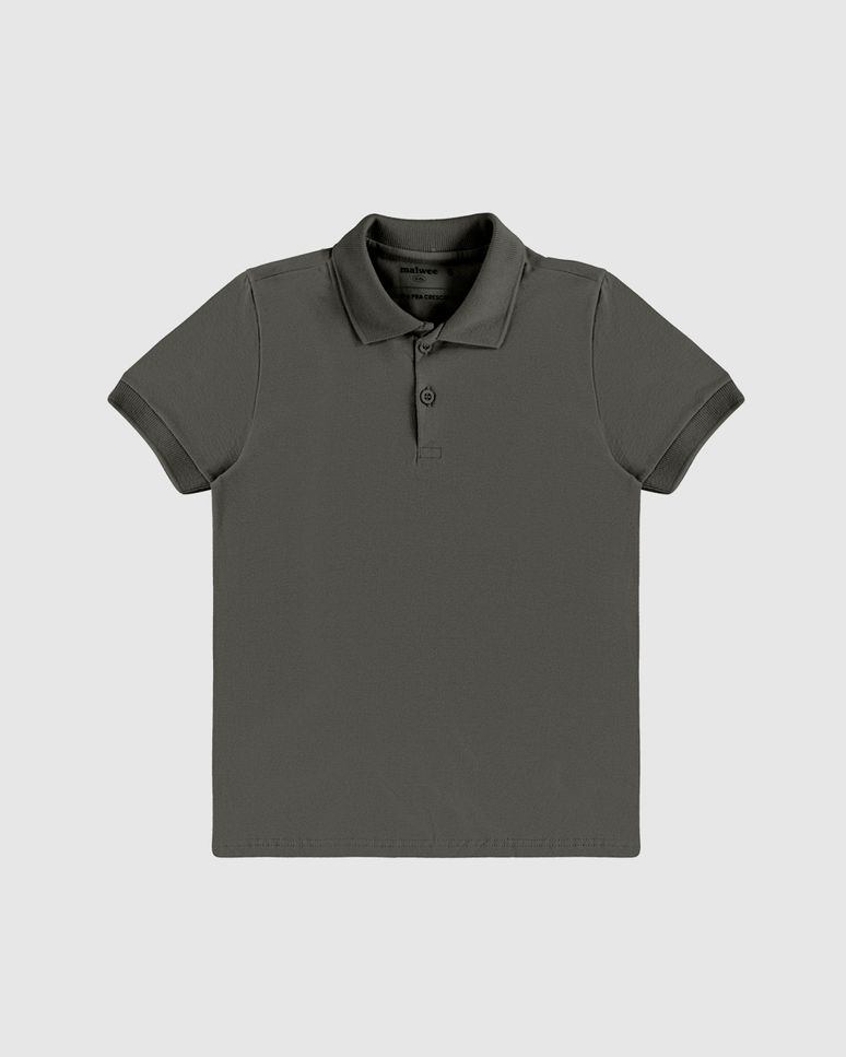 Camisa Polo Infantil Menino Gola Esporte Em Piquet Stretch Malwee Kids
