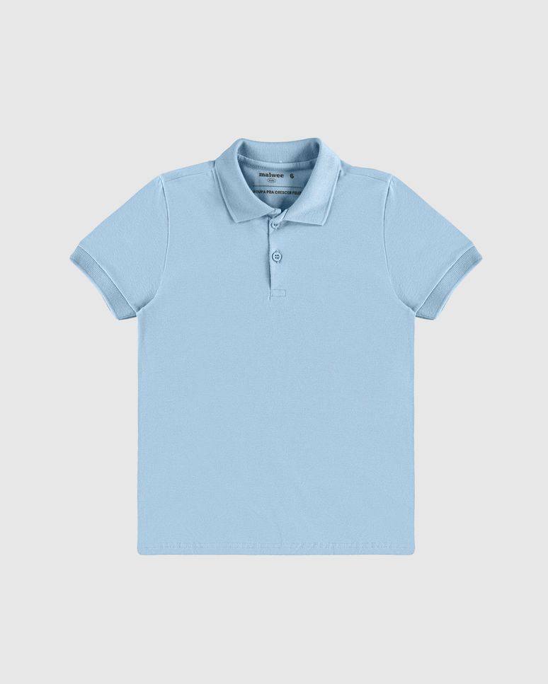 Camisa Polo Infantil Menino Gola Esporte Em Piquet Stretch Malwee Kids
