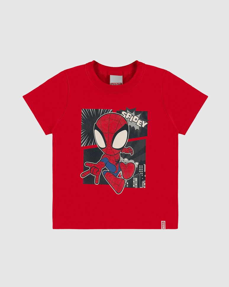 Camiseta Infantil Menino Spidey Em Algodão Malwee Kids