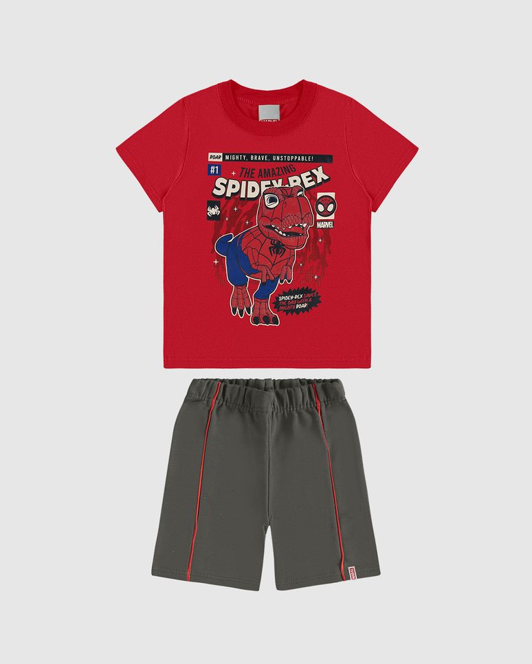 Conjunto Infantil Menino The Amazing Spidey-Rex Homem-Aranha Malwee Kids