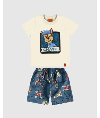 Conjunto Infantil Menino Estampa Chase Patrulha Canina Malwee Kids