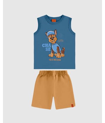 Conjunto Infantil Menino Chase Está No Caso Patrulha Canina Malwee Kids