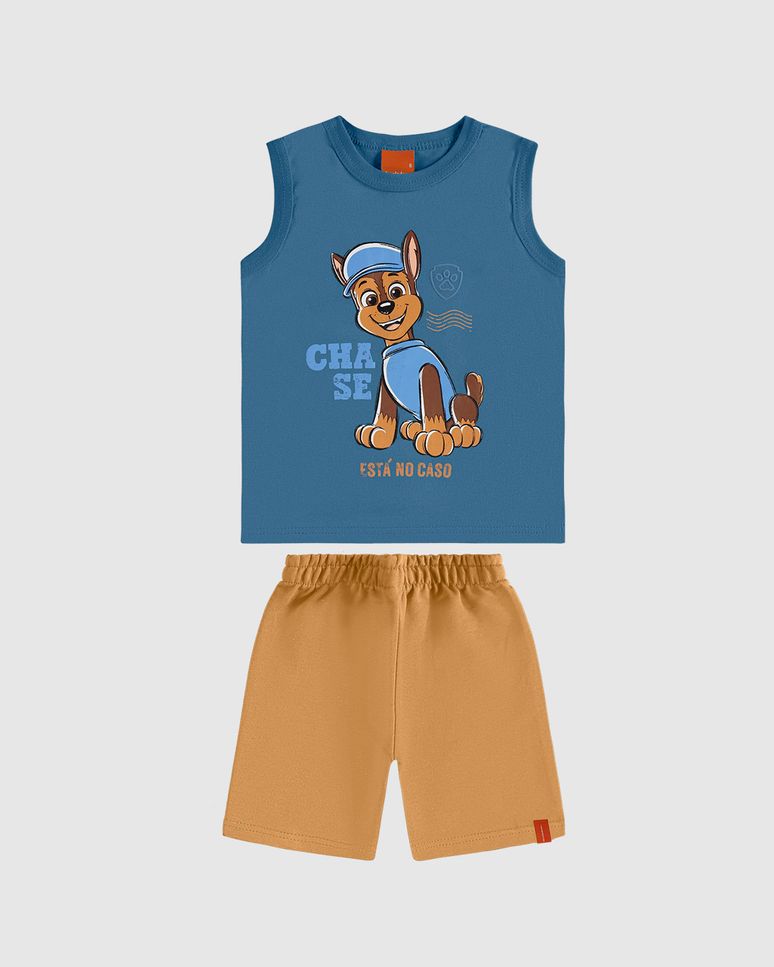 Conjunto Infantil Menino Chase Está No Caso Patrulha Canina Malwee Kids