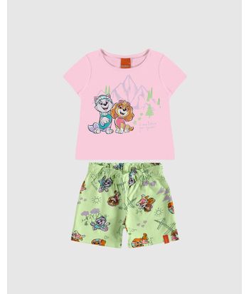 Conjunto Infantil Menina Baía Da Aventura Patruha Canina Malwee Kids
