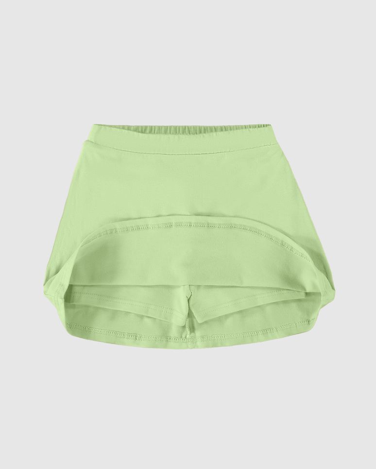 Saia Shorts Infantil Menina Cós Elástico Em Algodão Malwee Kids
