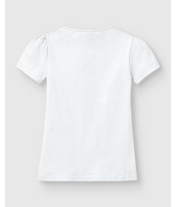 Blusa Menina Bordado No Peitoral Em Malha De Algodão Carinhoso