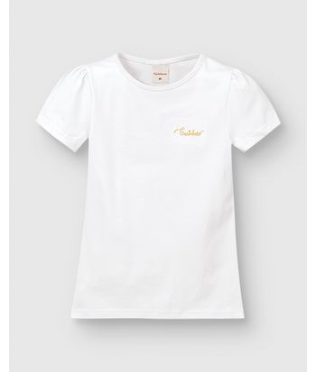 Blusa Menina Bordado No Peitoral Em Malha De Algodão Carinhoso