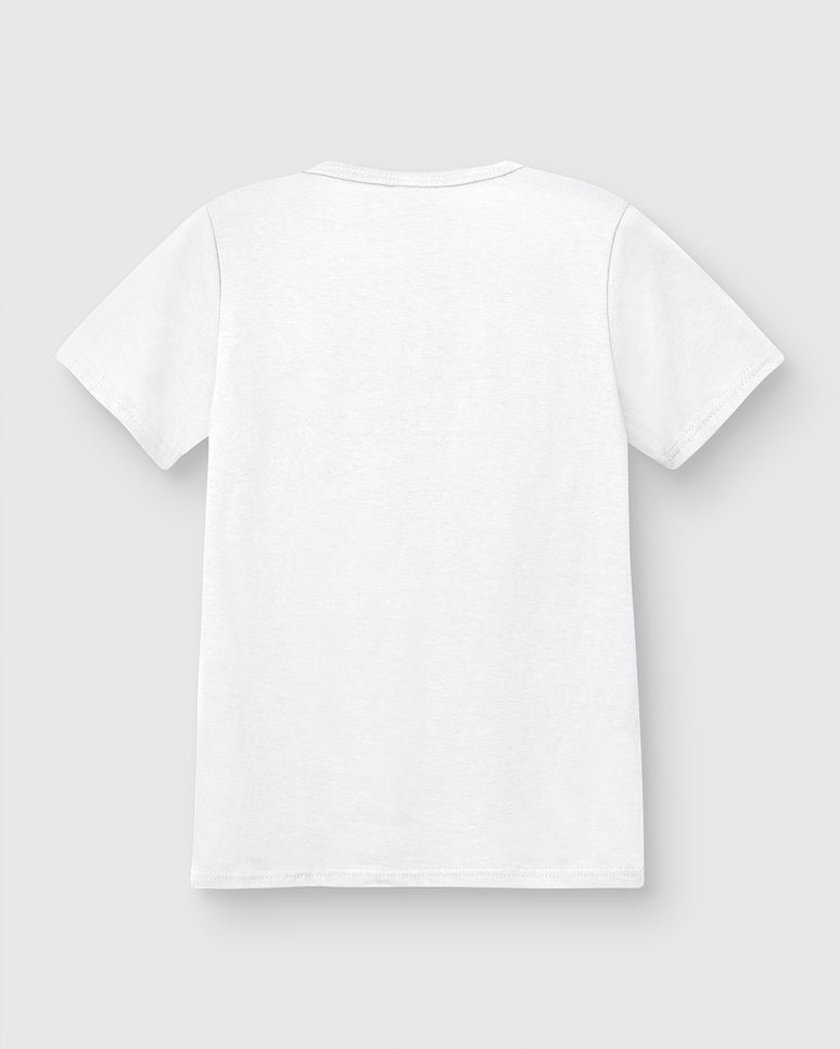 Camiseta Menino Manga Curta Em Algodão - Carinhoso