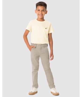 Calça Menino Chino Em Sarja Com Elastano - Carinhoso