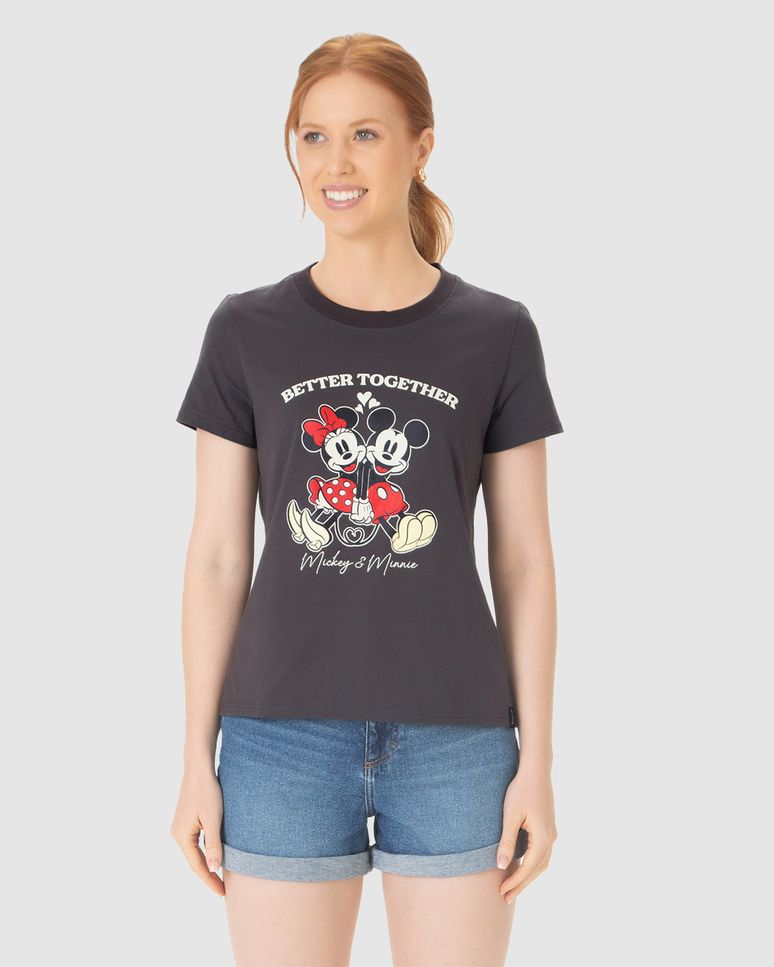 Camiseta Feminina Mickey Better Together Em Algodão