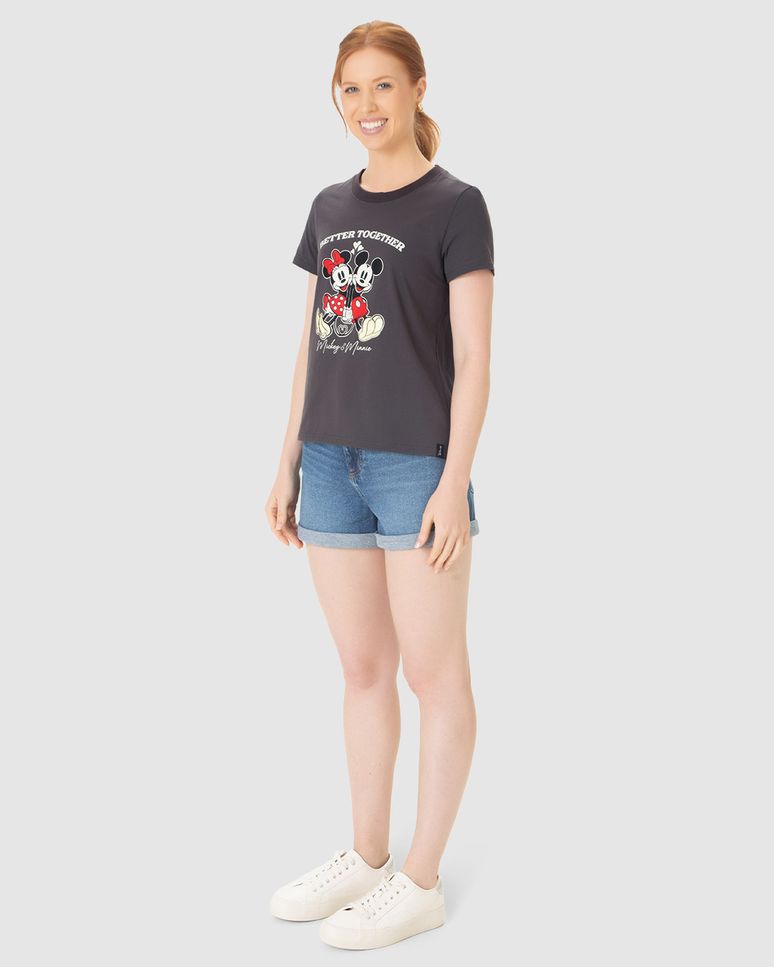 Camiseta Feminina Mickey Better Together Em Algodão