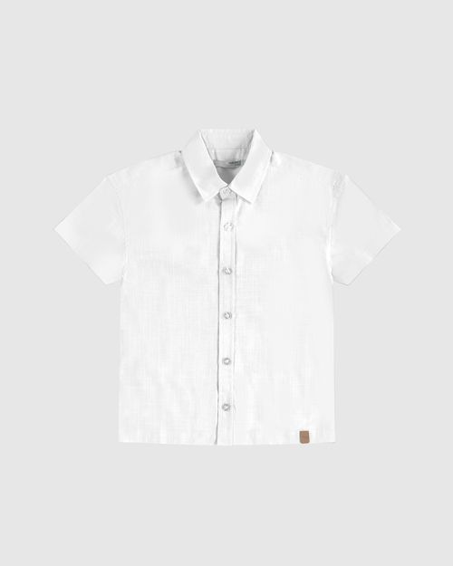 Camisa Infantil Menino Manga Curta Em Algodão Texturizado Malwee Kids