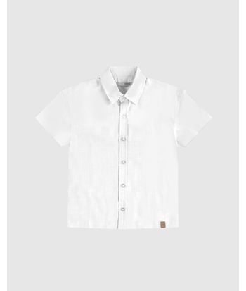 Camisa Infantil Menino Manga Curta Em Algodão Texturizado Malwee Kids