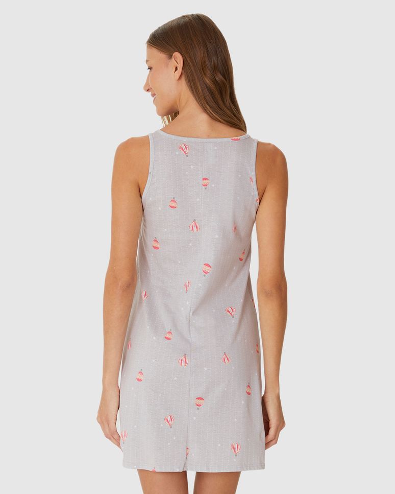 Camisola Feminina Slim Sem Manga Estampada Em Algodão