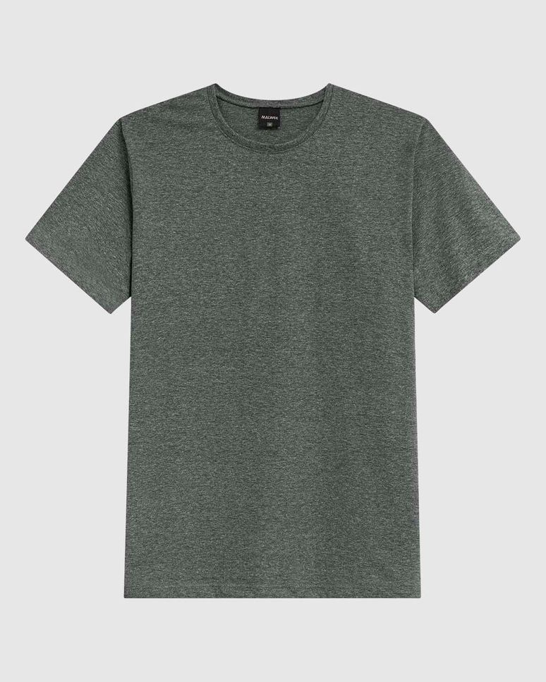 Camiseta Masculina Decote Redondo Manga Curta Em Algodão