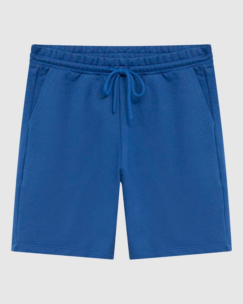 Bermuda Masculina Slim Fit Bolso Faca Em Moletinho