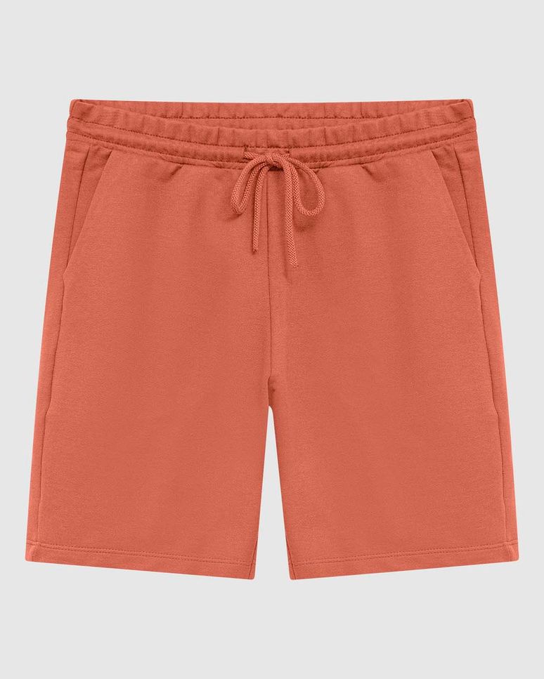 Bermuda Masculina Slim Fit Bolso Faca Em Moletinho